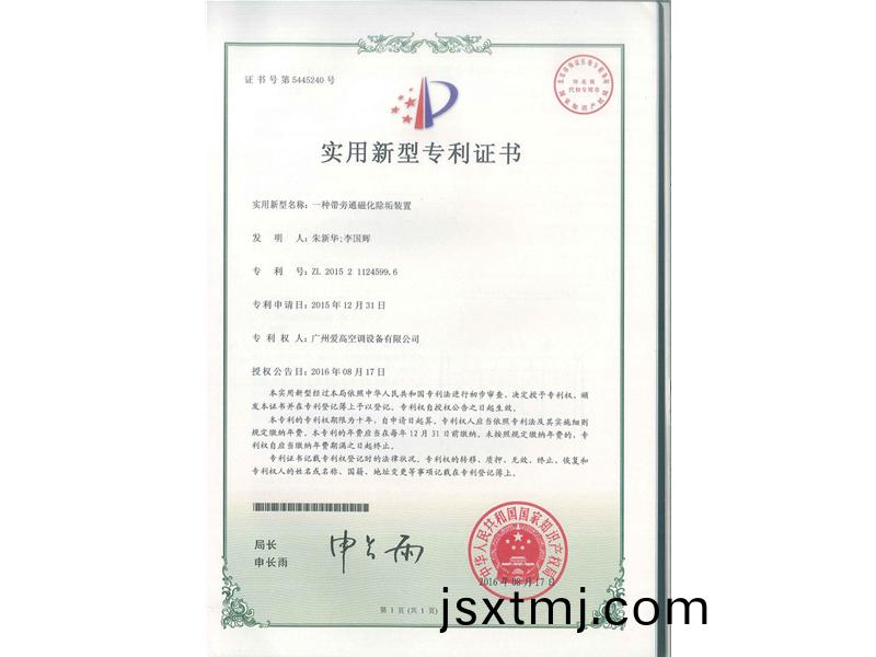 一(yi)種(zhong)帶(dai)旁(pang)通磁化除垢裝(zhuang)寘（ZL2015211245996）_00